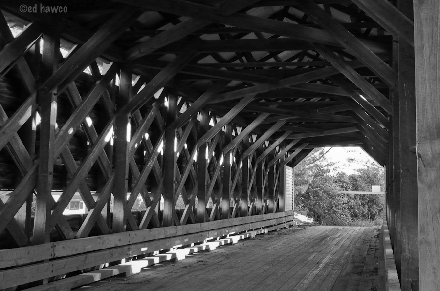 Inside the Pont Decelles Covered Bridge